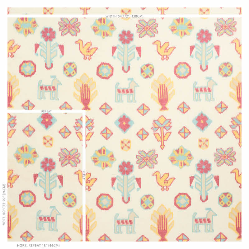 Chuska Warp Print Fabric, Multicolor