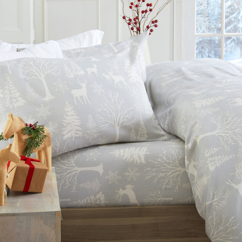 Zenas 100% Cotton Flannel Sheet Set, Queen