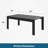 43" All-Weather Aluminum Patio Coffee Table, Modern Black Rectangle Outdoor | Gift Idea-1250502379