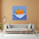 Art contemporain contemporain orange avec bol bleu