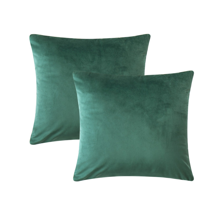 Atkison Velvet Scatter Cushion Cover (Set of 4), Green