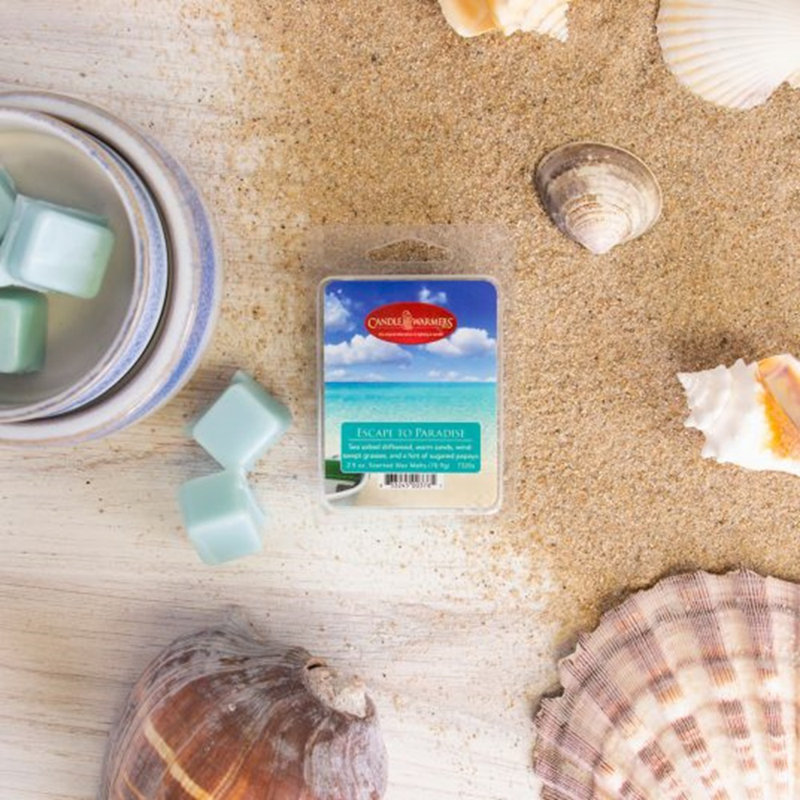 Cire parfumée sans flamme, Bleu, Escape To Paradise
