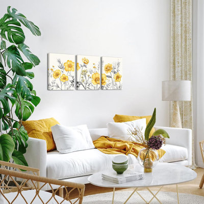 3 Piece Wrapped Canvas Wall Art
