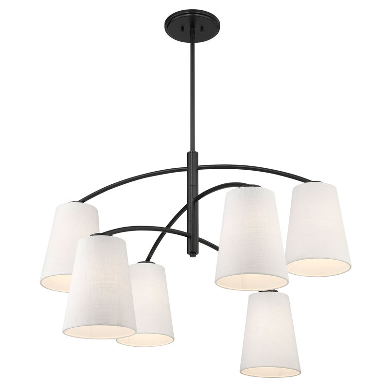 Luminaire suspendu charbon 6 lumières Lyutcho
