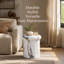 Table d'appoint sculpturale MGO de style sculptural avec table d'appoint ronde et polyvalente pour l'extérieur