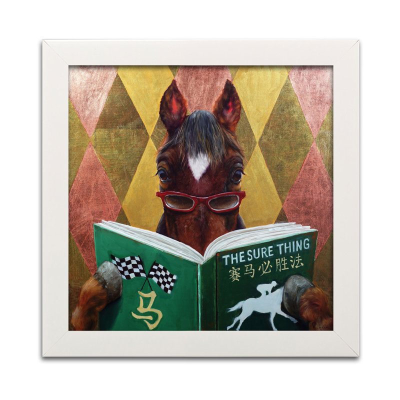« wise bet », impression, Papier avec cadre blanc, H 12 po x l 12 po x P 0,75 po