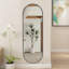 Lottie Oval Metal Framed Wall Mounted Full Length Mirror-1420447733-1460358052