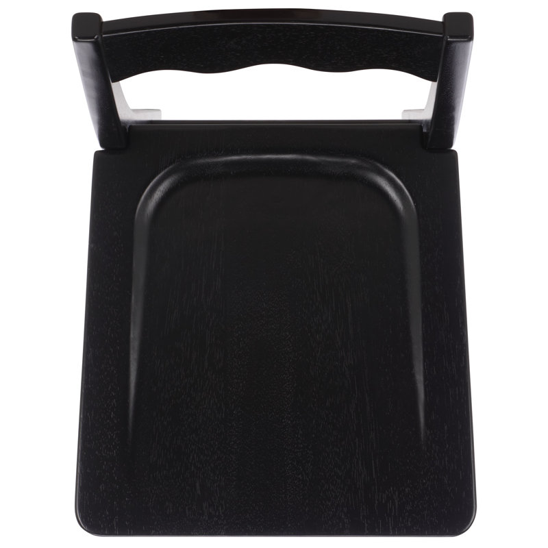 Rosetty Scallop Counter Stool, Noir
