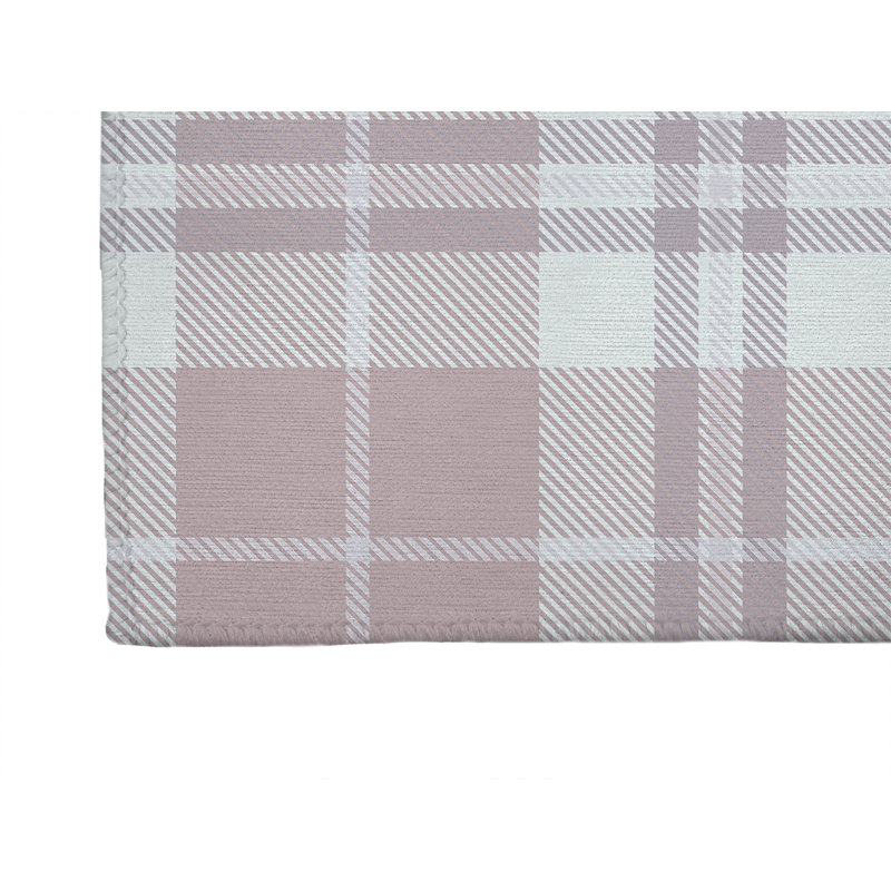 Tartan Block Non-Slip Outdoor Rug, Runner 2'6" x 8'