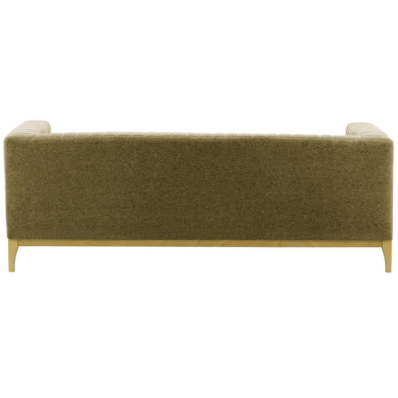 Bomia 3 Seater Sofa, Beige Polyester, Gold, 72cm x 201cm W x 83cm D