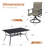 6-Person Patio Dining Set with Rectangular Dining Table and 6 PVC-coated polyester Swivel Chairs-2120846699