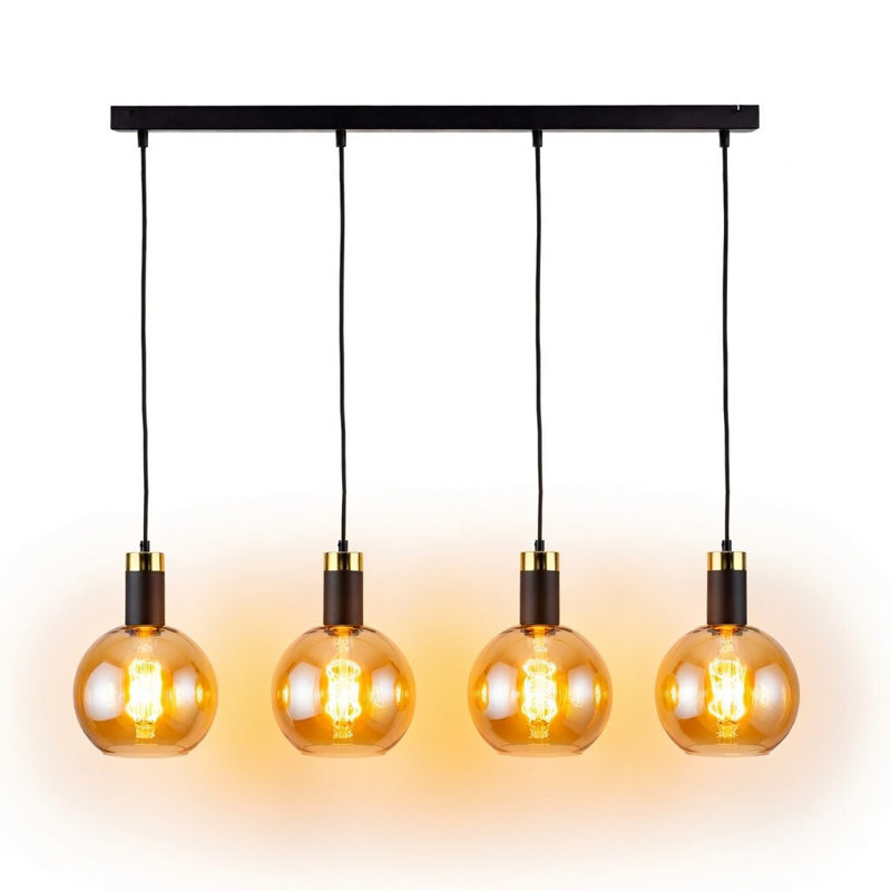 - Light Matte Black Pendant, 120cm H x 95cm W