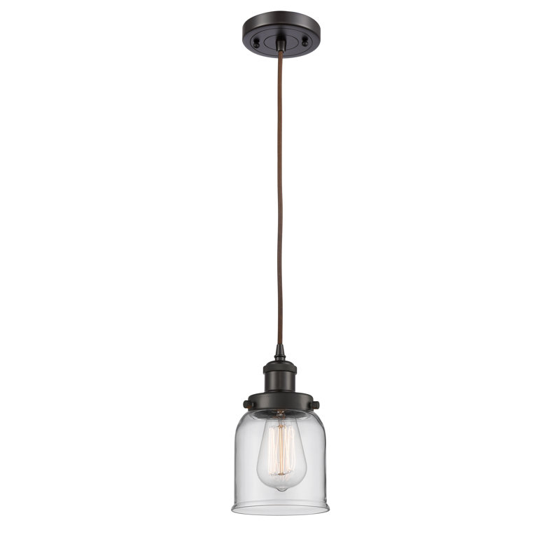 Clara 1 - Light Single Pendant, No Bulb Included, Clear, Oil Rubbed Bronze
