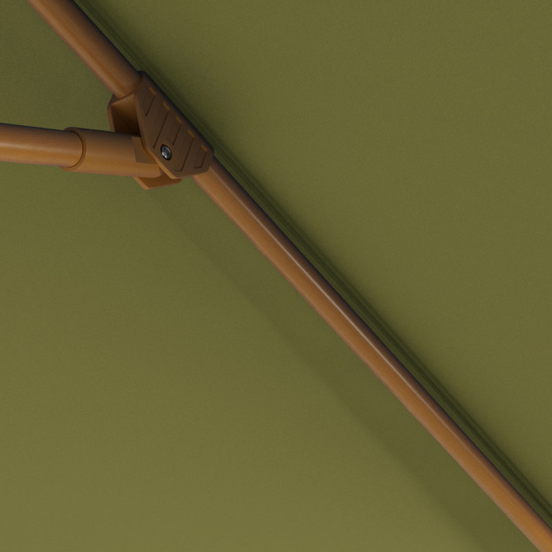 Parasol en aluminium 11 pi, Vert