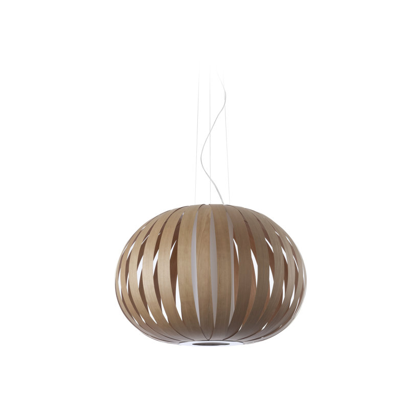Poppy 1 - Light Pendant, Natural Cherry, 17" H x 24.8" W x 24.8" D, E26/Medium