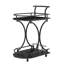 Black 2-Tier Bar Cart(No Include Stool)