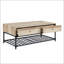 Table basse en chêne et gris sable