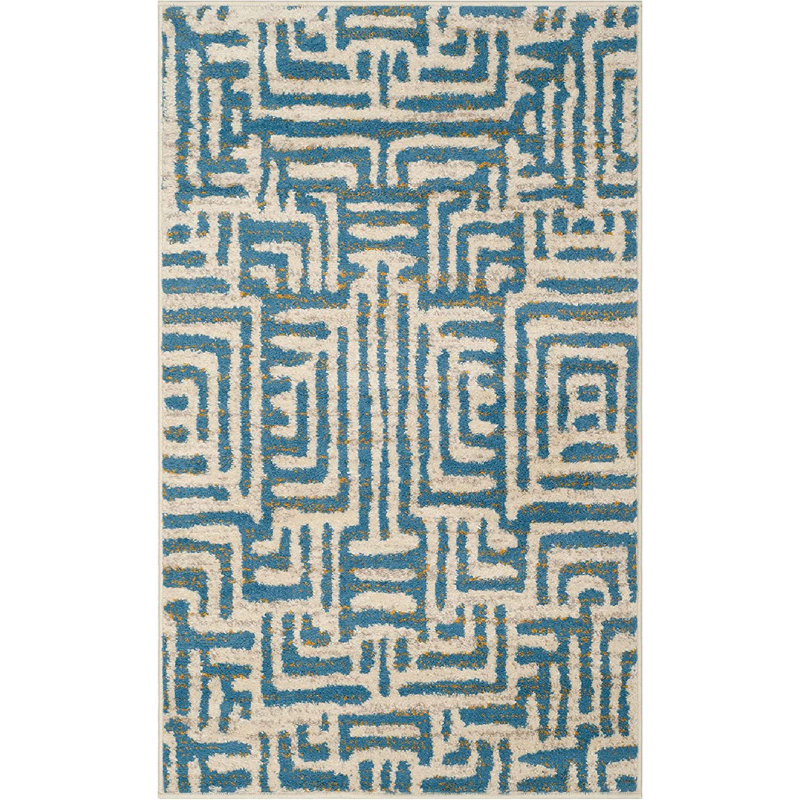 Tapis géométrique Allenby Performance, Rectangulaire 3 pi x 5 pi