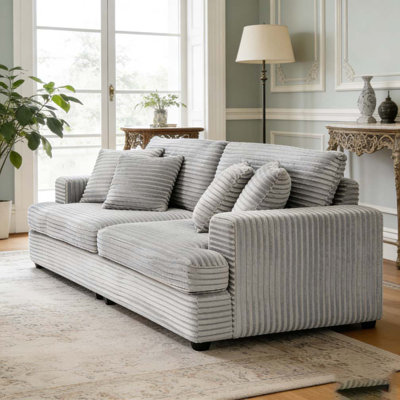 88.58" corduroy 3-seater sofa