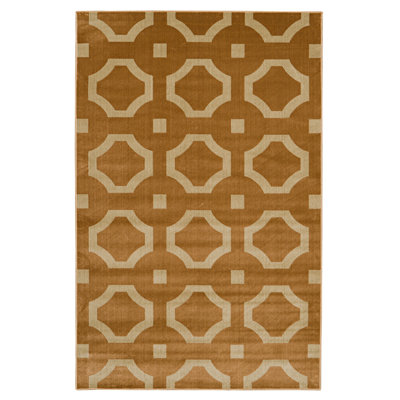 Vardin Geometric Blocke Beige Soft Low Pile Area Rug