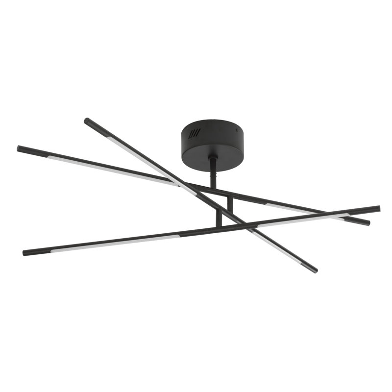 LED Semi Flush Mount, Black