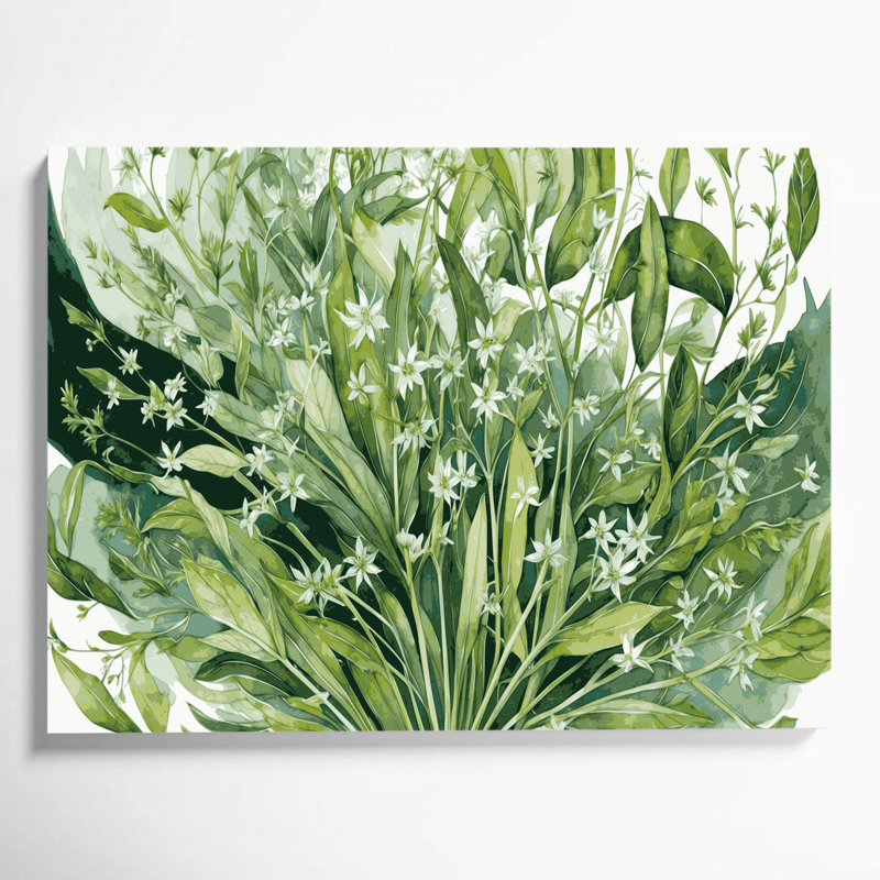 Art mural sur toile vert, H 11 po x l 14 po