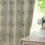 Fabdivine Gray and Brown Handmade Block Print Floral Pattern 100% Blackout Room Darkening Pure Linen Pinch Pleated Curtains  Kitchen or Window Hook Drapes, Vidhya-1452012336