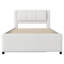 Lit tapissier beige avec lit gigogne escamotable-1173735667