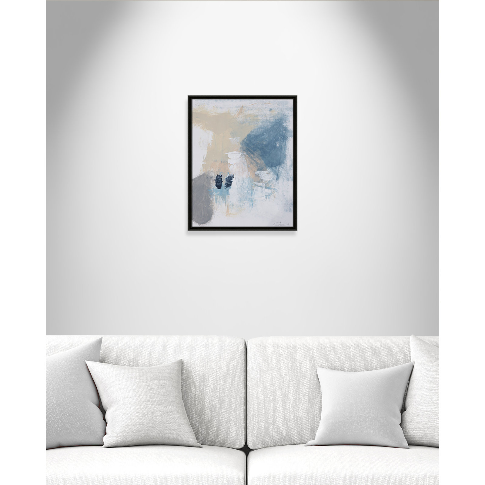 Coastal Carnival Collection "Coastal Carnival II" Print, Espresso Floater Framed Canvas, No Mat, 21.5" H x 17.5" W x 2" D