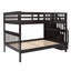Lit superposé double avec rangement et garde-corps pour escalier pour chambre à coucher, dortoir, espresso-1494059171