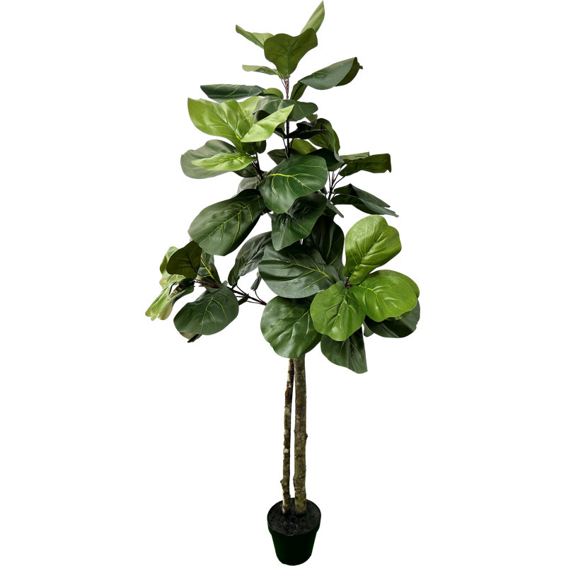 Silk Artificial Fiddle Leaf Fig Tree, 60" H x 30" W x 30" D