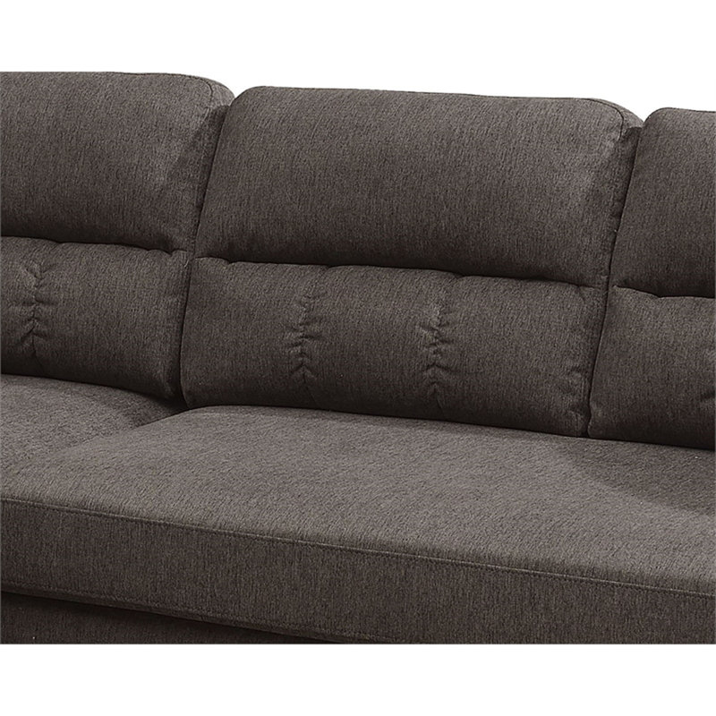 Ensemble de canapé modulaire réversible en polyfibre Paparika, Tanné