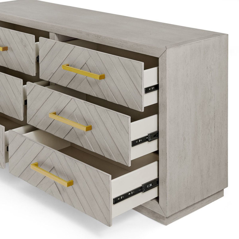 Corry Solid Wood 160cm W 6 - Drawer Chest of Drawers