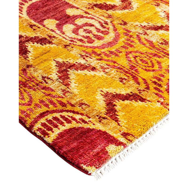 Contemporary One-of-a-Kind Rectangle 3'10" X 5'10" Hand Knotted Area Rug