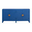 Armoire en placage de frêne U-Style avec motif rayé rayé, rangement de salon moderne, convient aux couloirs et aux salles d'étude, finition noire ou bleu marine-1801278418