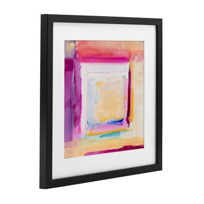 Vibrant Layers New Day Framed Print Under Glass, design by Lanie Loreth