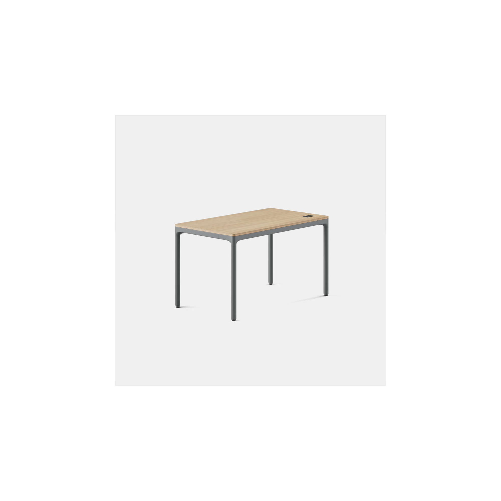 Four Leg Standing Desk, 44.6" H x 48" W x 27" D, Woodgrain, Carbon
