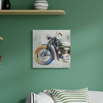Motifs d'aquarelle expressifs de motocyclette par Annie Warren - impression