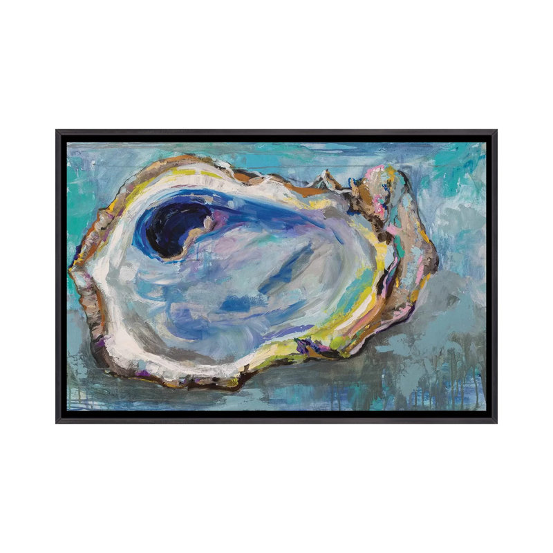 «Oyster Two» par Jeanette Vertentes, reproduction d'art sur toile tendue, H 26 po x l 40 po x P 1,5 po, Toile encadrée