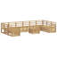  Outdoor Sofa Set 11 pcs Solid Acacia Wood Sectional Garden Furniture
