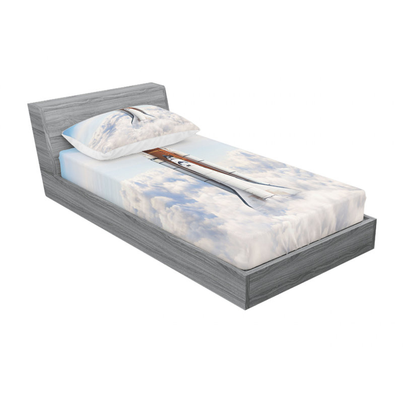 Microfiber Sheet Set, Twin Sheet Set with Fitted Sheet
