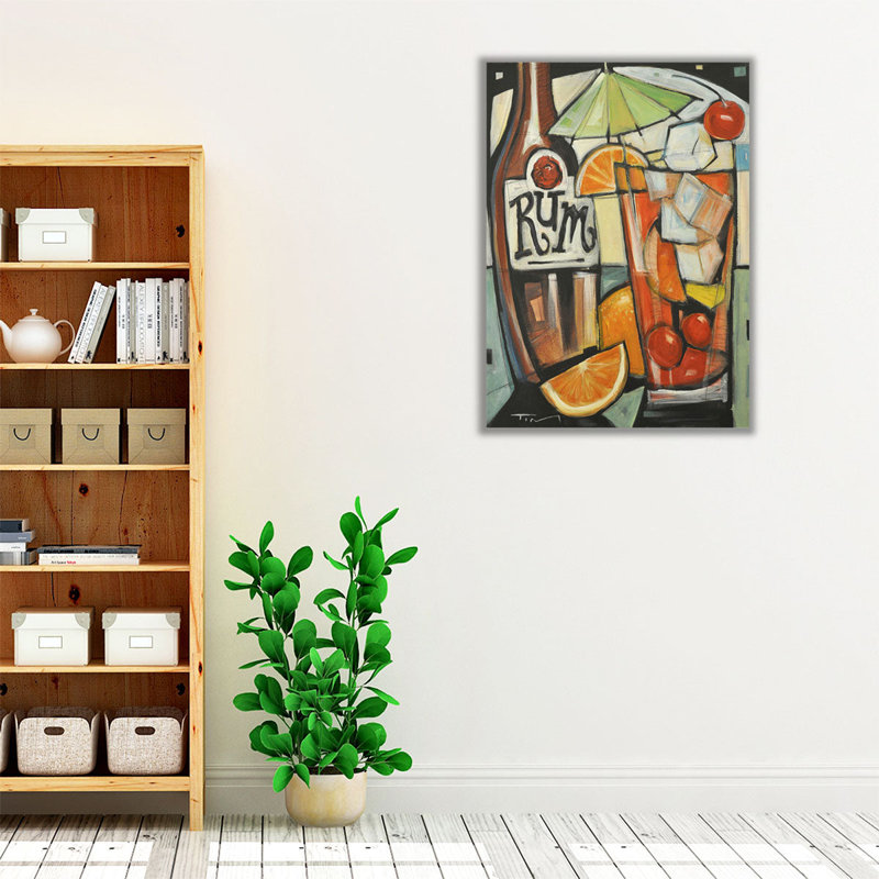 Touriste, boisson, reproduction d'art sur toile, H 48 po x l 36 po