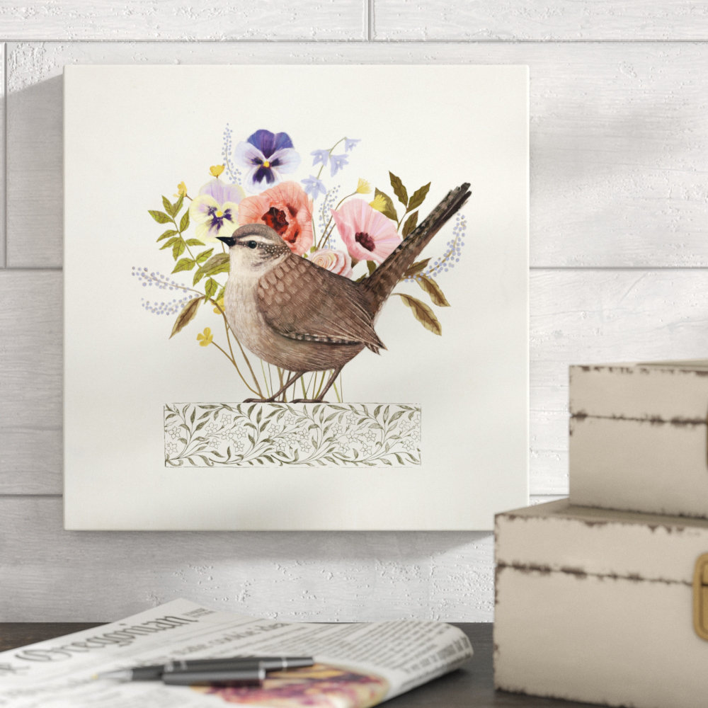 'Avian Collage I' Painting on Canvas Gracie Oaks 