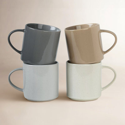 Lior Stoneware 14oz Coffee Mug (Set of 4)