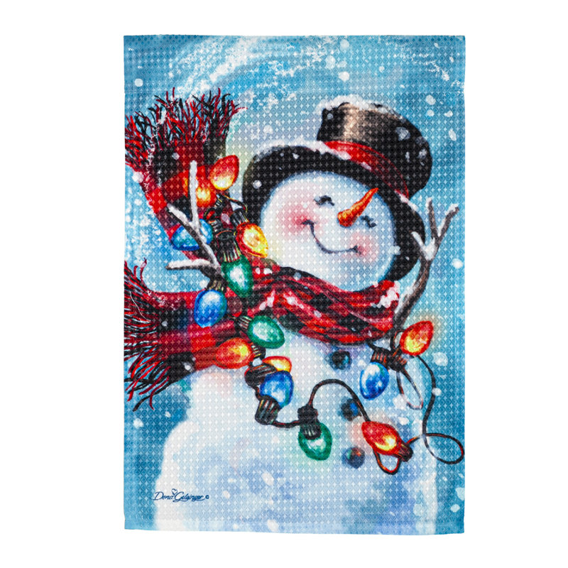 Bonhomme de neige Joy Garden - drapeau gaufré