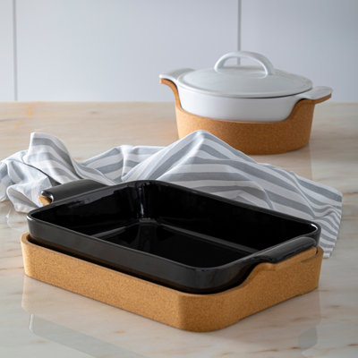 Cadeau ovale Casserole avec plateau en liège