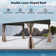 Aluminum Patio Gazebo Lean to Wall Mounted Pergola with Sloping Galvanized Steel Roof
