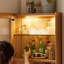 Armoire de coin en bois massif Burlywood