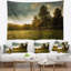 Paysage, beau lever de soleil dans la tapisserie de la ferme-28492281