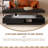LED Coffee Table with Storage, Modern Center Table with 2 Drawers and Display Shelves-1562818231